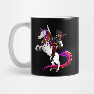 Pirate Captin Riding Magical Unicorn Funny Mug